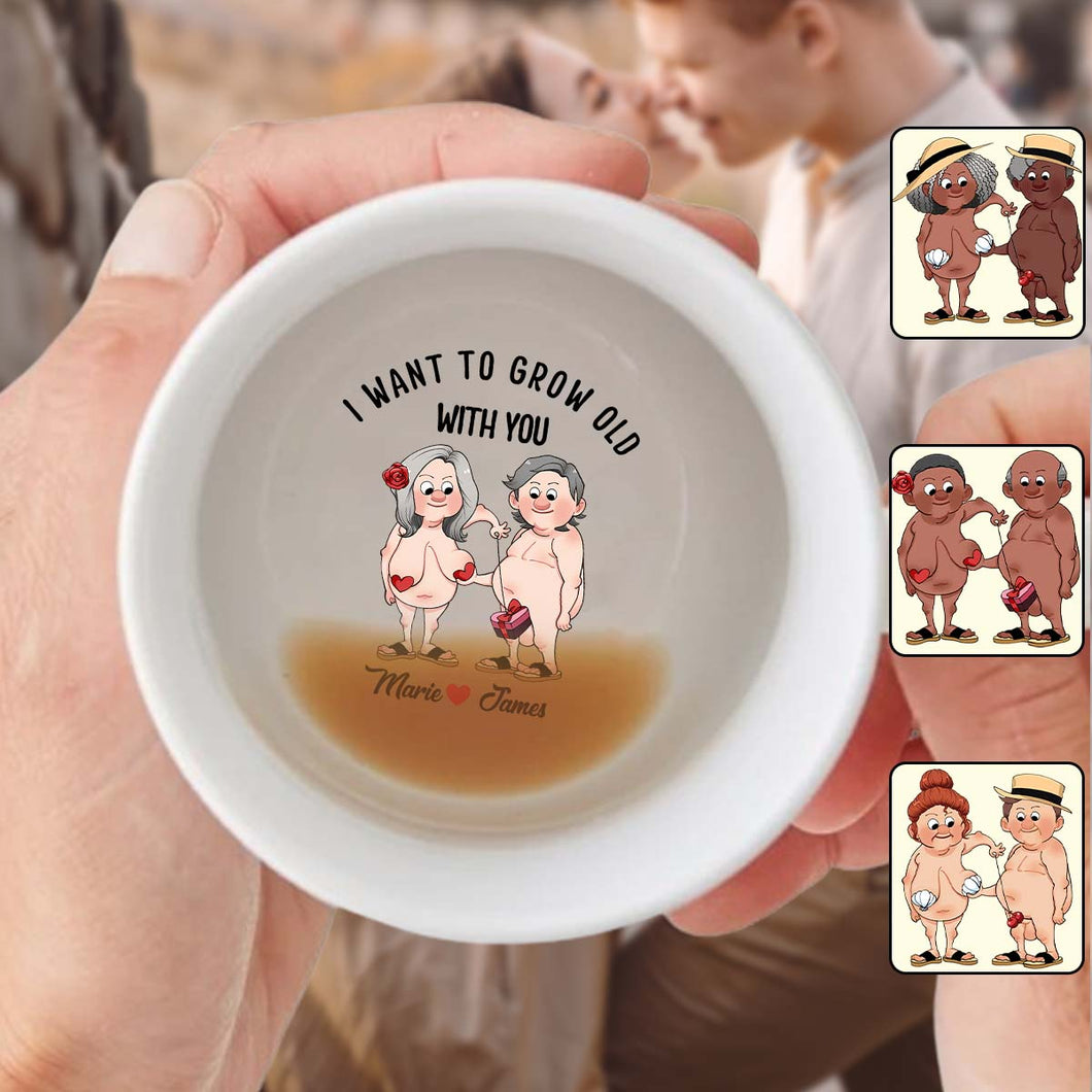 I Want To Grow Old With You - Personalized Couple Hidden Message Mug