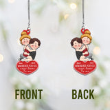 Wherever You Go Come Home To Me - Personalized Couple Car Ornament