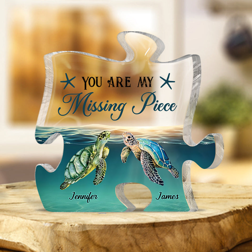 You Are My Missing Piece - Personalized Couple Custom Shaped Acrylic Plaque