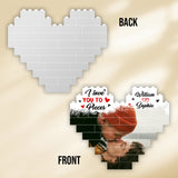 You Are The Missing Piece To My Heart - Personalized Couple One-sided Heart Building Brick Blocks