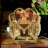 Til We Are Ghosts - Personalized Couple Mirror Light