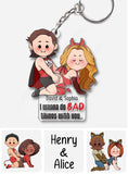 I Wanna Do Bad Things With You - Personalized Couple Transparent Keychain