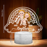 I Love You - Personalized Couple Shaped Plaque Light Base