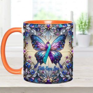 Faith Hope Love - Personalized Suicide Prevention Accent Mug