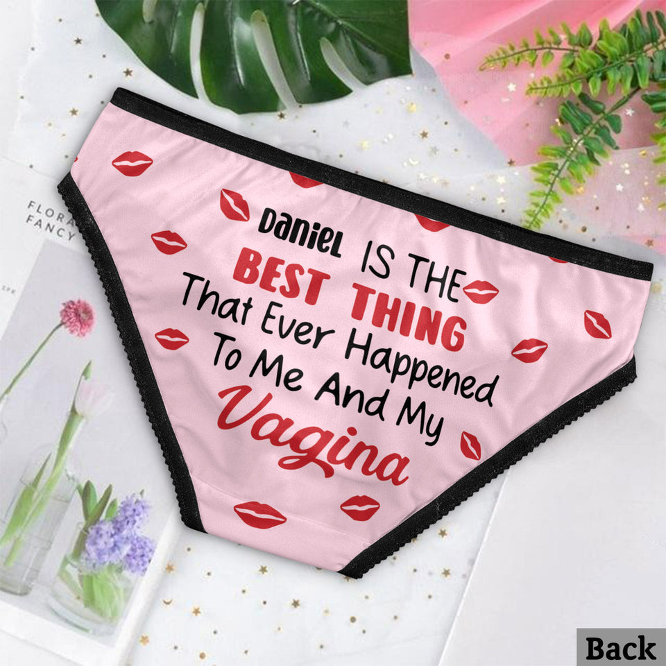 The Best Thing - Personalized Couple Lace Border Women Briefs