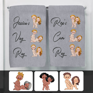 Cum Rag, Vag Rag - Personalized Couple Towel