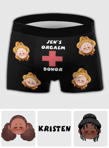 Funny Donor - Personalized Couple Men’s Boxer Briefs