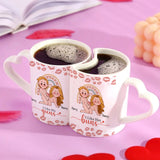 Together Is Our Favorite Place - Personalized Couple Matching Heart Handle Mug