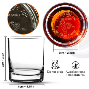 I Love You - Personalized Couple Engraved Whiskey Glass