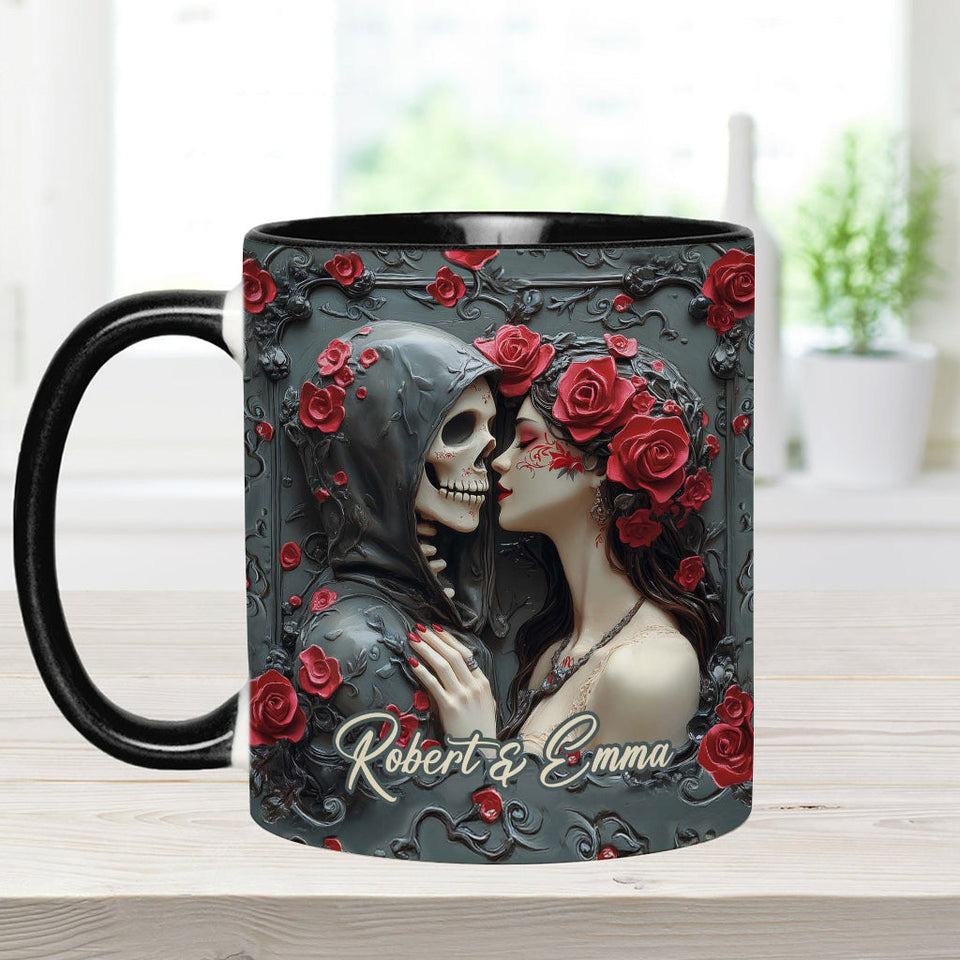 Til Death Do Us Part - Personalized Couple Accent Mug