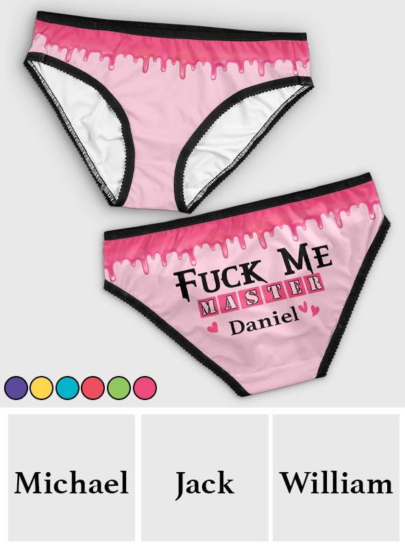 Naughty Gift - Personalized Couple Lace Border Women Briefs