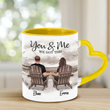 You And Me We Got This - Personalized Couple Heart Handle Mug