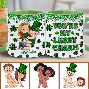 You Are My Lucky Charm - Personalized Couple Accent Mug