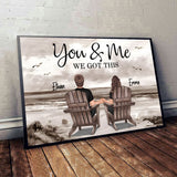 Couple Beach Landscape - Personalized Couple Canvas And Poster