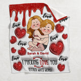 I Love You - Personalized Couple Blanket