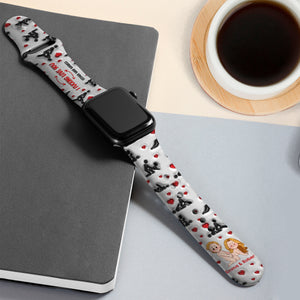 I Love You Till The End Of Time - Personalized Couple Apple Watch Band