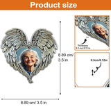A Piece of My Heart Lives In Heaven - Personalized Memorial Shaped Aluminium Ornament (Print On Both Side)