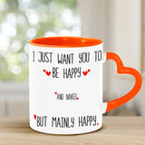 I Love You - Personalized Couple Heart Handle Mug