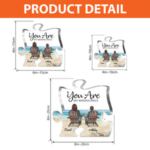 You Are My Missing Piece - Personalized Couple Custom Shaped Acrylic Plaque