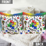 Autism Awareness - Personalized Autism Awareness Throw Pillow