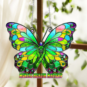 Mental Health Matters - Mental Health Awareness Window Hanging Suncatcher Ornament