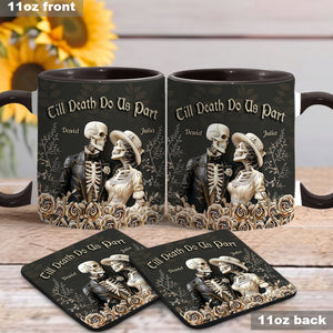 Till Death Do Us Part - Personalized Couple Accent Mug