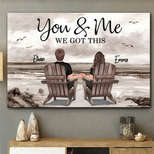 Couple Beach Landscape - Personalized Couple Canvas And Poster