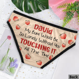 Touching It All The Time - Personalized Couple Lace Border Women Briefs