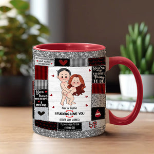 I Love You - Personalized Couple Accent Mug