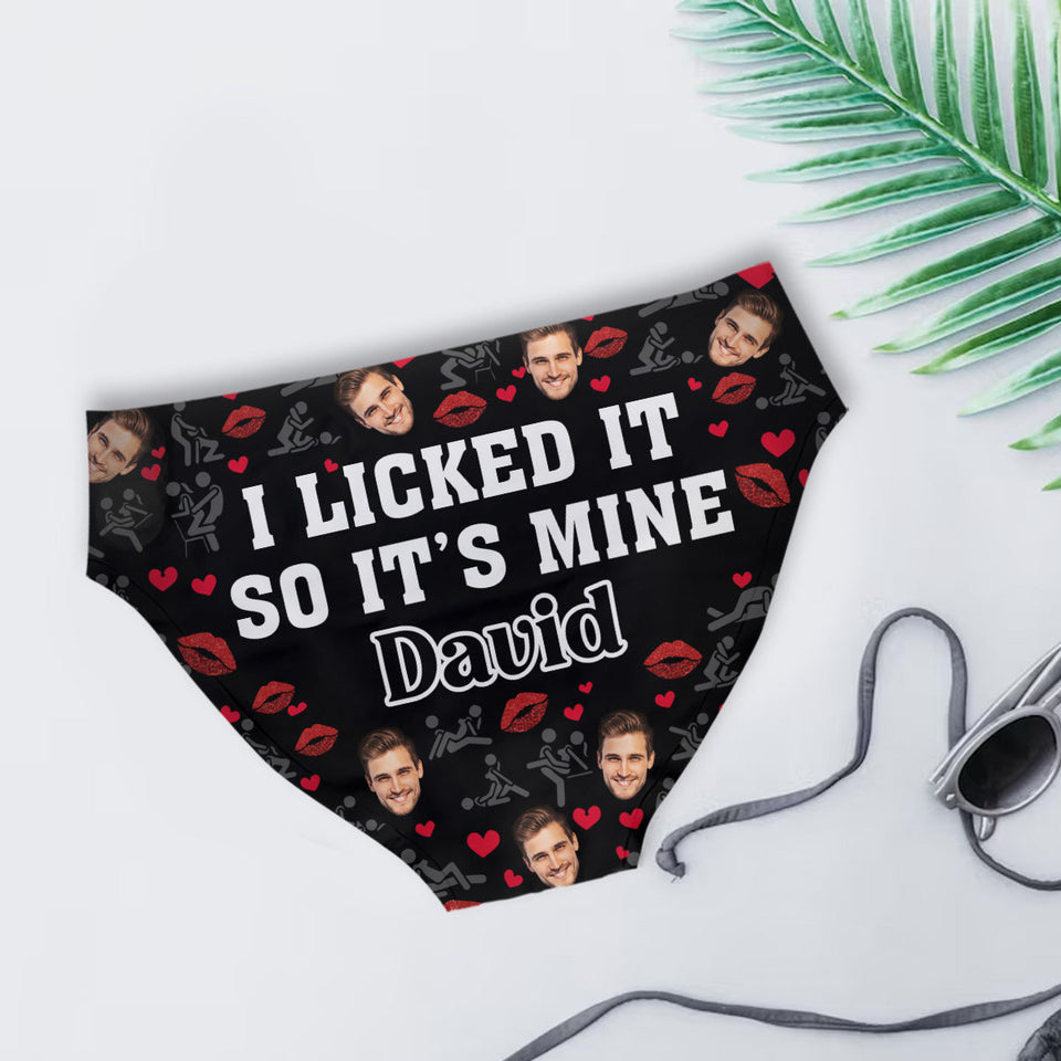 I Licked It So It's Mine - Personalized Couple Women Briefs & Men Boxer Briefs