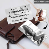 I Love You - Personalized Couple Wallet Insert Card