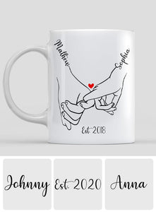 Holding Hands - Personalized Couple Mug