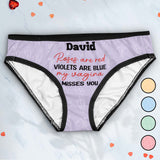 My Vagina Misses You - Personalized Couple Lace Border Women Briefs