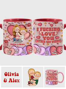 I Love You - Personalized Couple Accent Mug