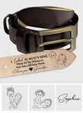 I Licked It So It's Mine - Personalized Couple Leather Belt