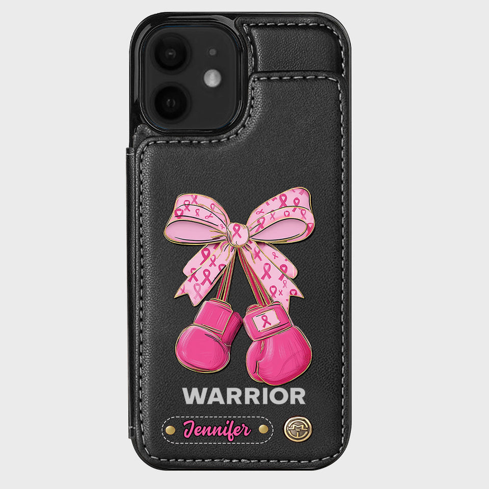 Warrior - Personalized Breast Cancer Awareness Wallet Phone Case