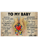 Autism To My Baby - Autism Awareness Poster 0921