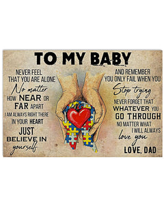 Autism To My Baby - Autism Awareness Poster 0921