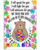 Autism Mama Bear - Autism Awareness Poster 0921