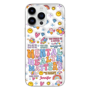 Mental Health Matter - Personalized Mental Health Awareness Clear Phone Case